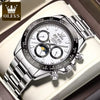 Men Silver Stainless Steel Strap  Mechanical High Quality Seagull Movement watch